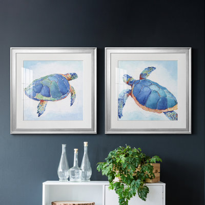 " Galapagos Sea Turtle I " 2 - Pieces
