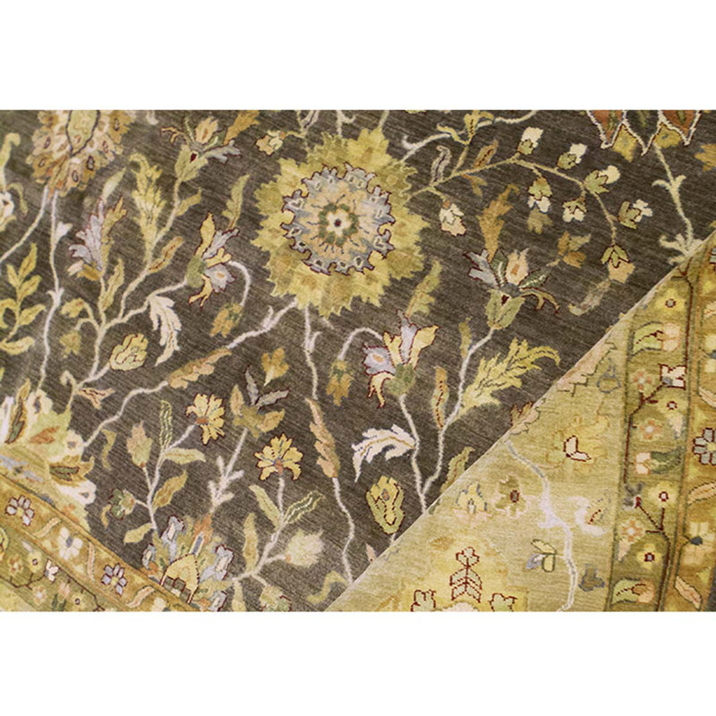 Wool Oriental Area Rug in Gold