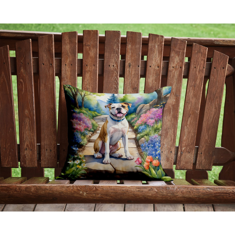 Coussin décoratif intérieur / extérieur Spring Path, H 14 po x l 14 po