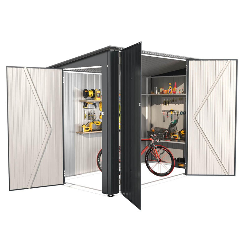 7 Ft. W X 4 Ft. D Metal Pent Storage Shed
