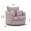 Ted Armchair Swivel Barrel Soft Chair in Cord Fabric-1411048793