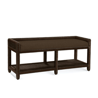 Glinda Wicker Shelves Storage Bench by Birch Lane
