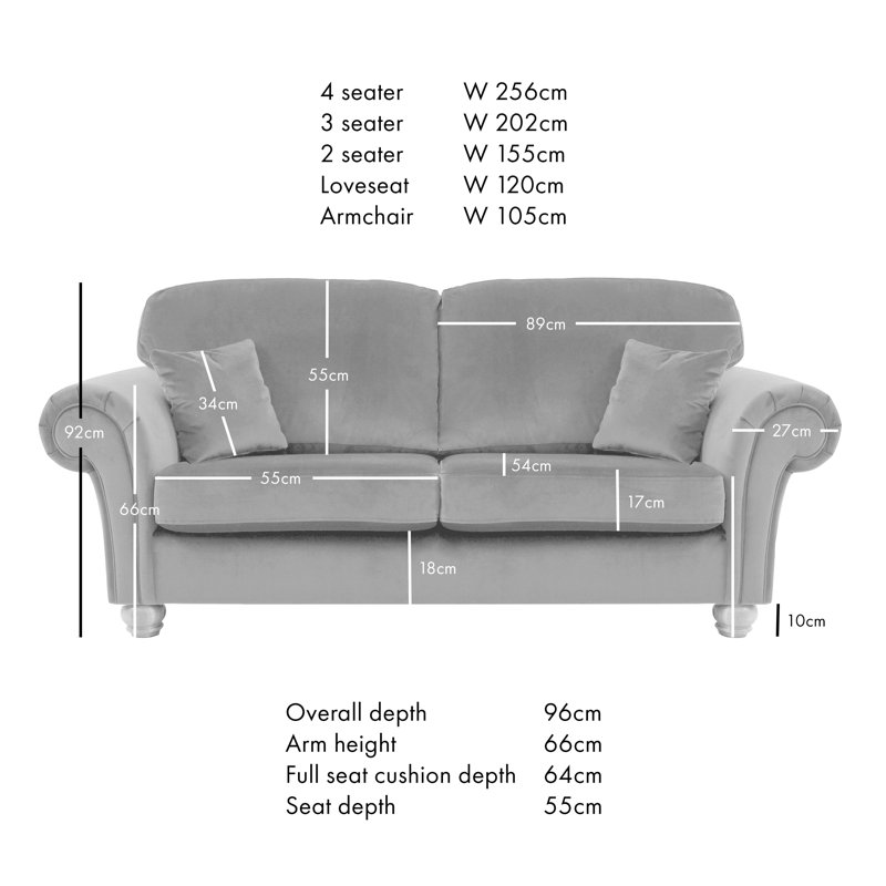 Foreston 2 Seater Velvet Sofa, Black