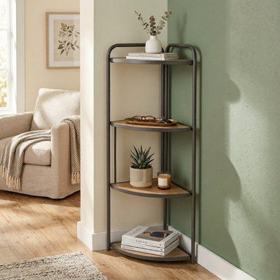Lefeld 4 Tier Foldable Corner Shelf