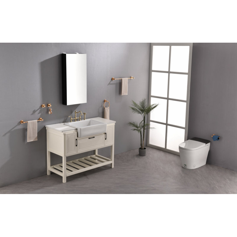 Armoire à pharmacie de salle de bain avec miroir, armoire murale encastrée ou à fixation en surface