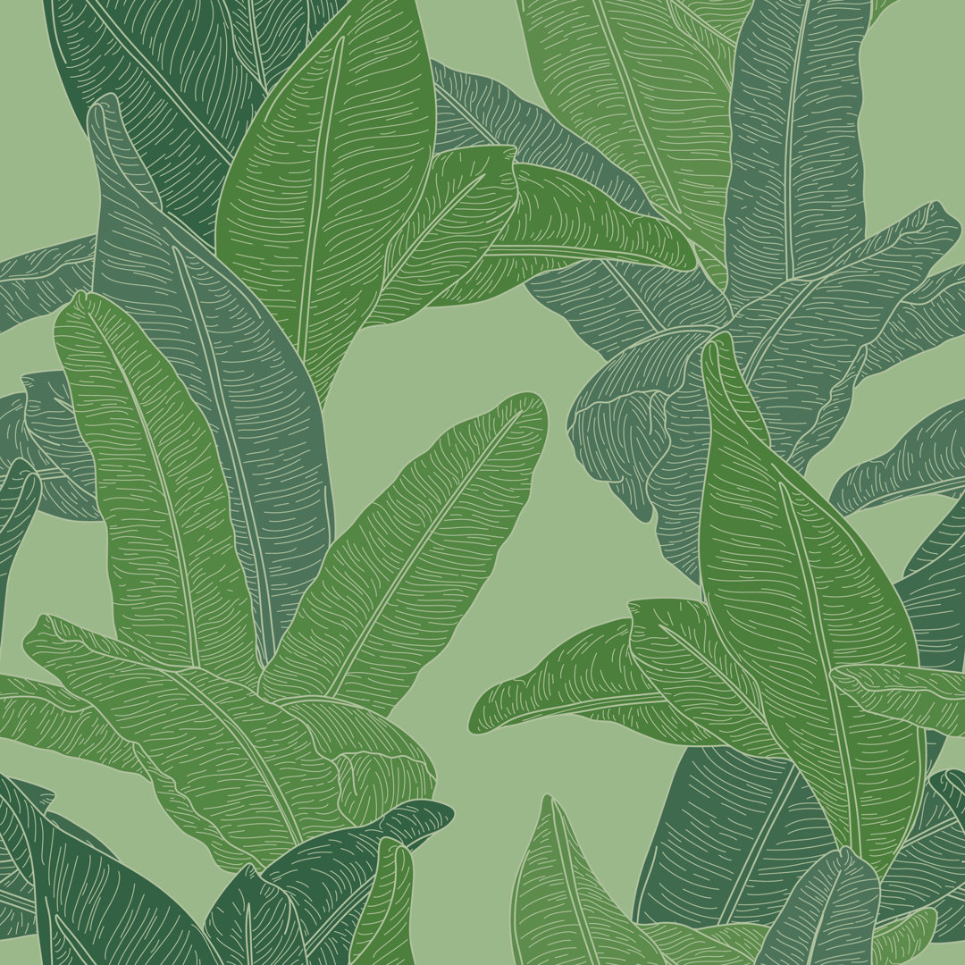 Banana Leaf Pattern von Samposnick - Drucken