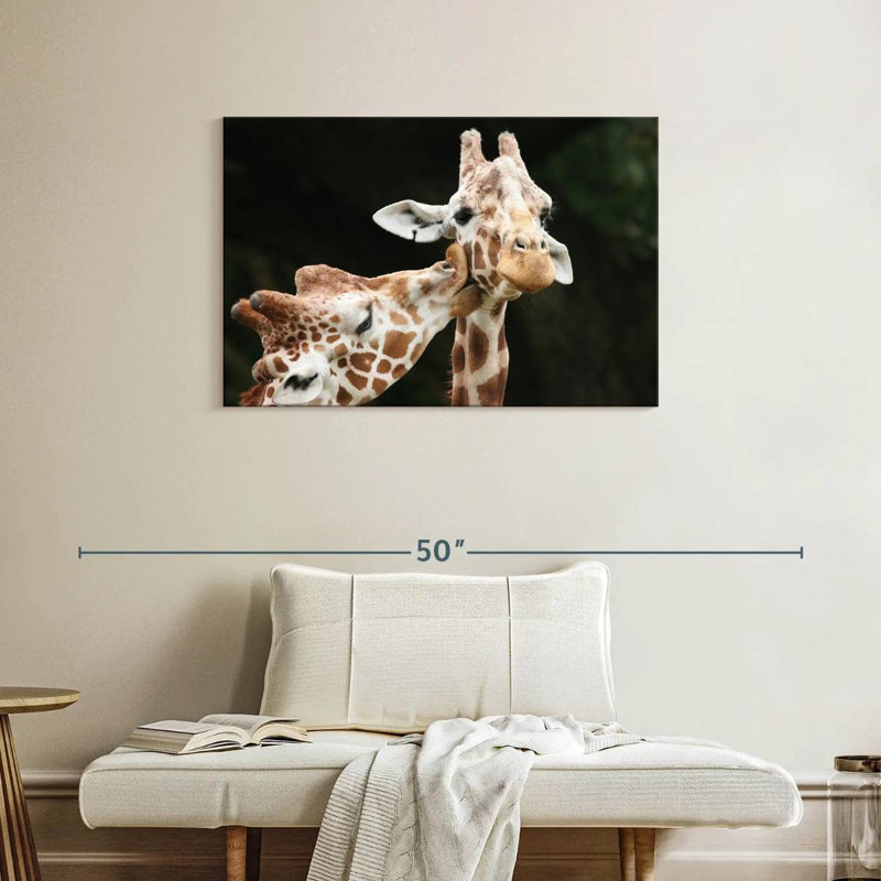 Kissing Giraffes, H 24 po x l 36 po