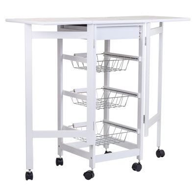 Laquia Wood Kitchen Cart