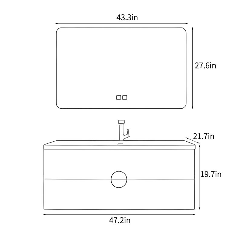 Armoire de salle de bain moderne et élégante