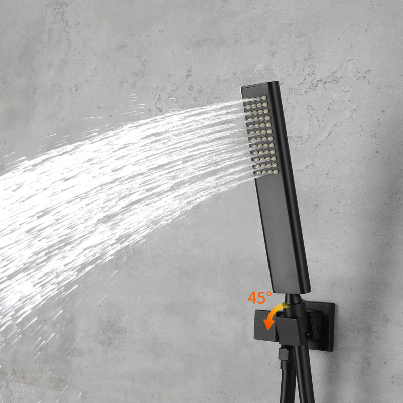 Luminaires de salle de bain à pression équilibrée et laiton noir mat