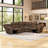Mamata Classic and Overstuffed Soft Faux Leather Manual Reclining Corner Sectional-94320392-121423343