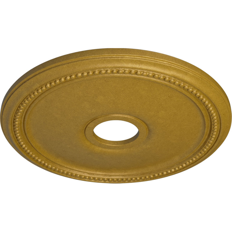Médaillon de plafond Endurathane Diane, DO 18 po x P 3 5/8 po x P 1 1/8 po (convient aux auvents jusqu'à 5 3/8 po), finition dorée de pharaons peinte à la main