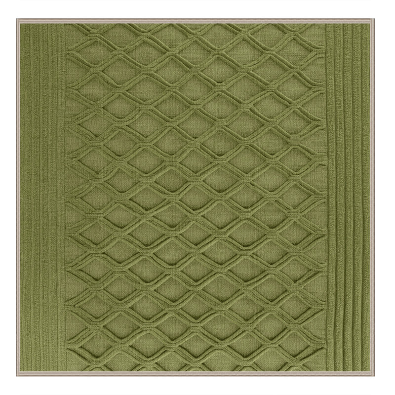 Tapis brun treillis lavable à la machine, Carré 3 pi