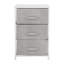 Commode de rangement verticale à 3 tiroirs avec plateau en bois et tiroirs en tissu Colne-61763966