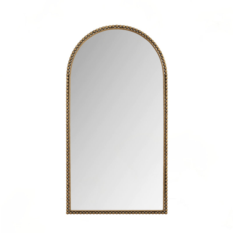 Retro Full Length Mirror With Supporting Feet, Gold