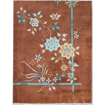 Hand-Knotted High-Quality Brown Area Rug