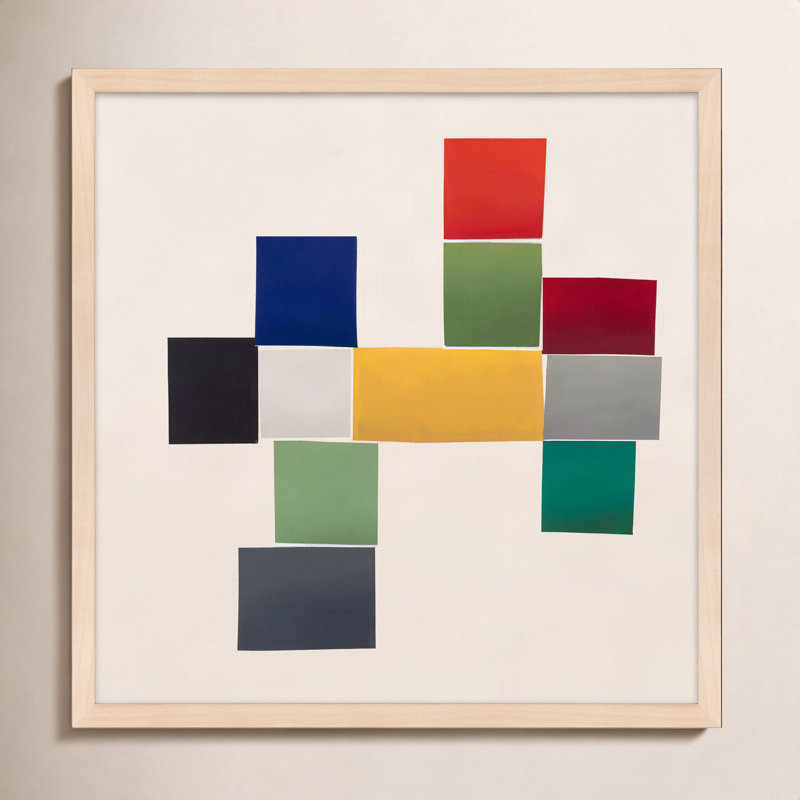 Jewels 1 Painting by Lee Lessem, Maple Framed, 44" H x 44" W x 1.25" D