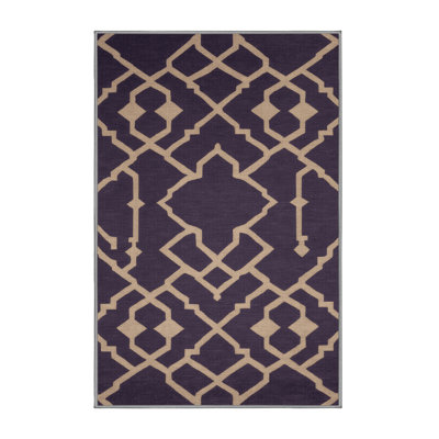 Tapis mauve lavable à la machine