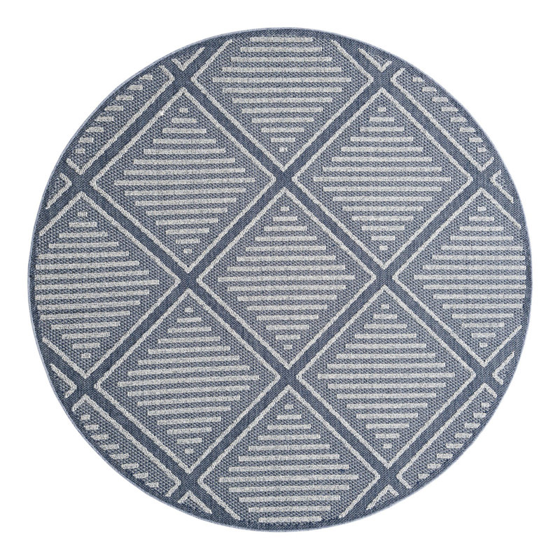 Indoor/Outdoor Trellis Area Rug, Round 7'10"