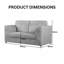 3 Seater Corduroy Sofa-1118796538
