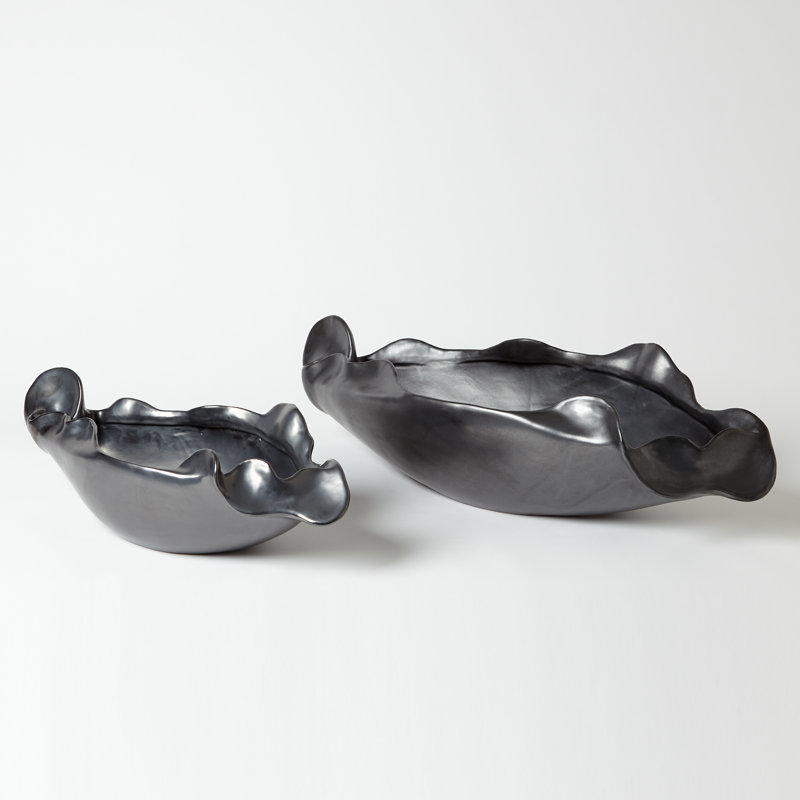 Free Form Bowl-Graphite, 7" H x 29" W x 11" D