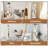 4 Tier Rotating Storage Bookcase with Drawer for Living Room, Bedroom