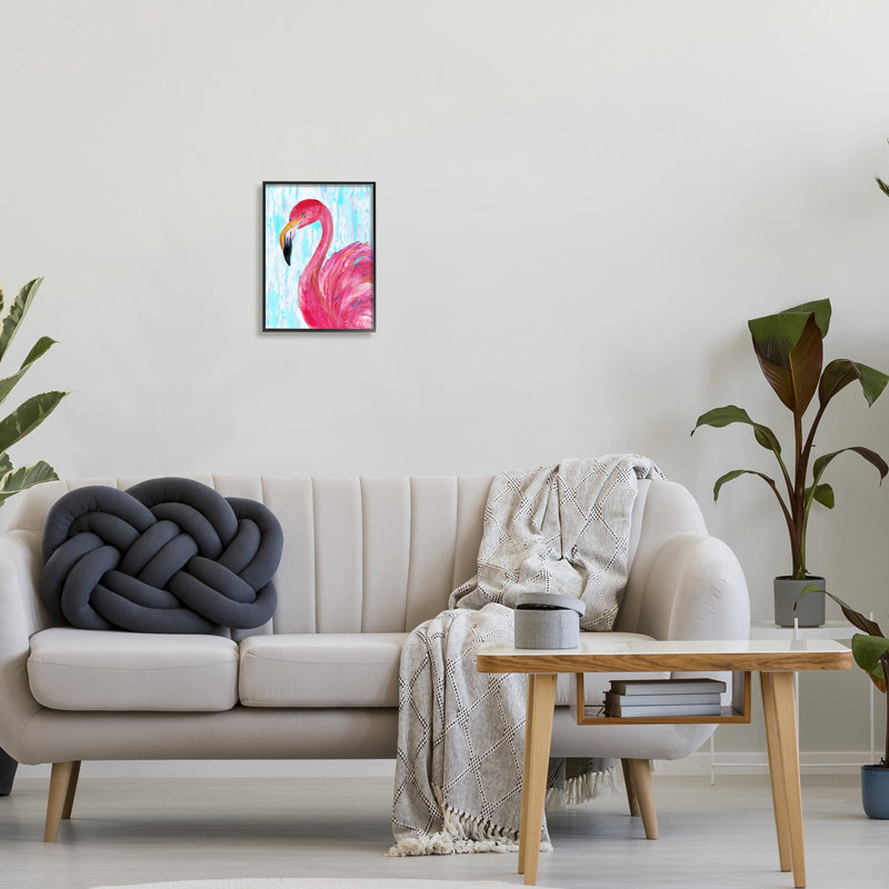 Peinture d'oiseau Shab, Giclée encadrée noir minuit, H 11 po x l 14 po