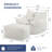 Large Corduroy Compression Bean Bag Chair with Ottoman Memory Foam Lazy Floor Sofa-1710286160