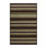 Machine Washable Horizontal Stripes Black Area Rug