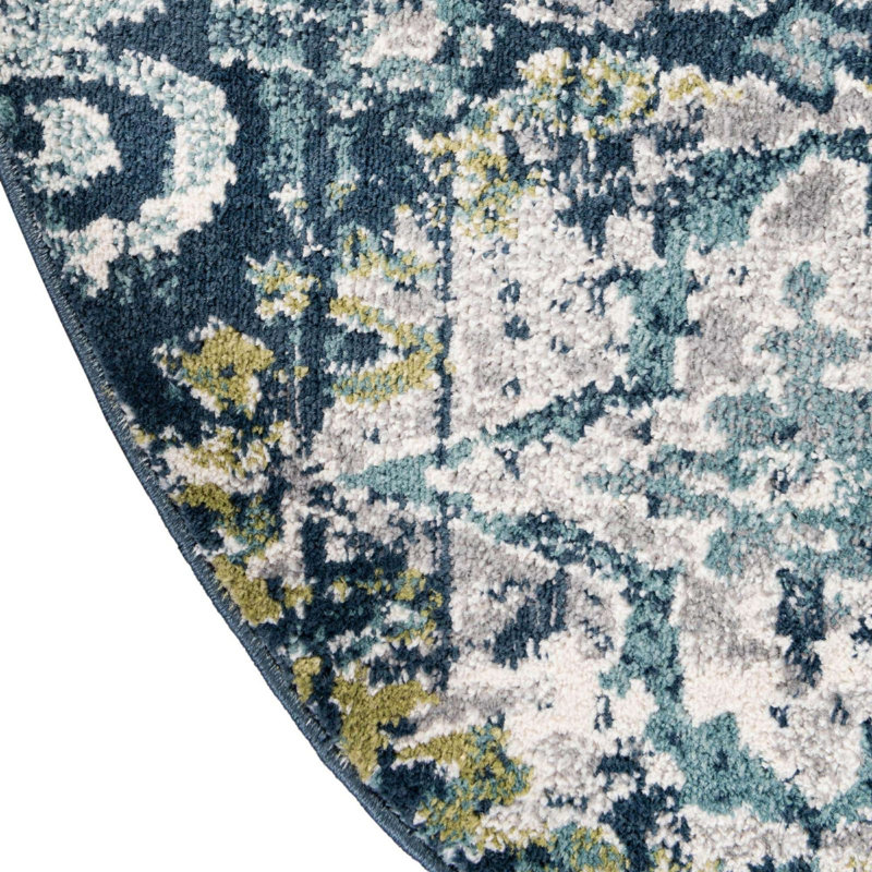 Endel Abstract Indoor Rug, Round 5'
