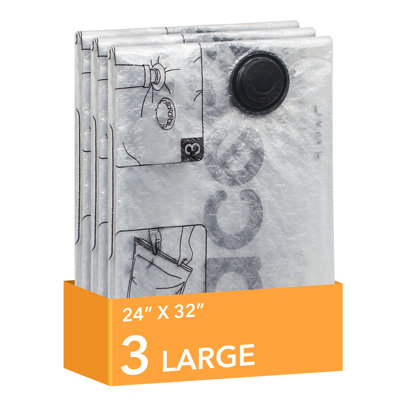 Sacs de rangement sous vide, sacs de compression compacts pour édredons, couvertures, oreillers, literie et vêtements, paquet de 3
