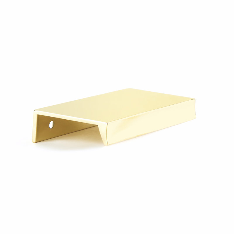Sabre Finger Pull, Unlacquered Brass, 3"