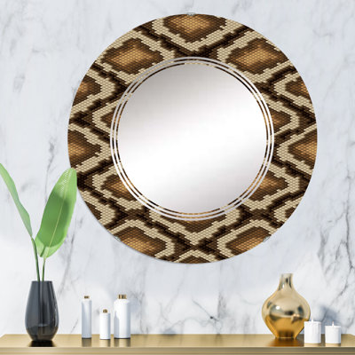 Pingel Brown Python Pattern II - Animals Wall Mirror