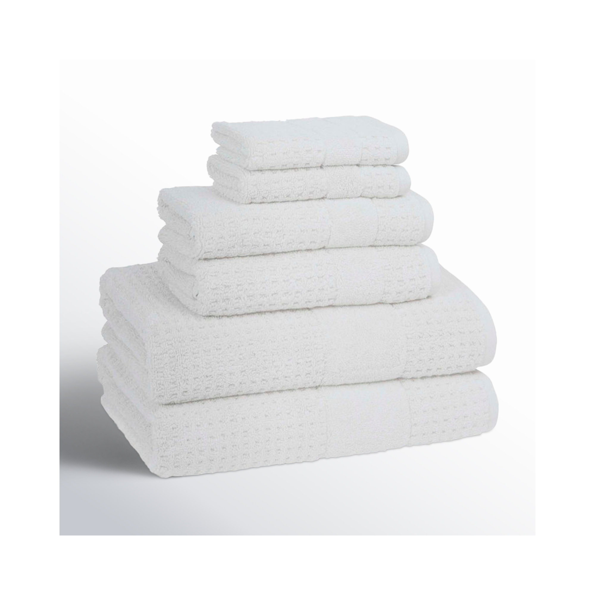 Devon 6 Piece Turkish Cotton Towel Set, White