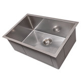 DuraSnow® ZLINE 27" Meribel Undermount Single Bowl Fingerprint Resistant Stainless Steel Kitchen Sink with Bottom Grid