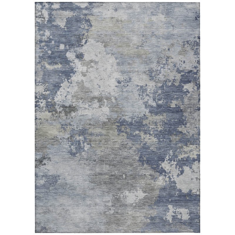 Machine Washable Indoor/Outdoor Earleville ACN2367 Abstract Rug, Rectangle 10' x 14'