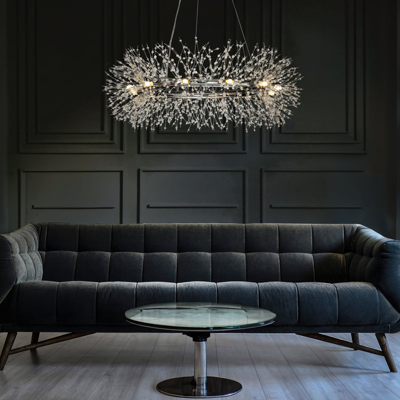 Lustre 12 lumières Myanna, Chrome