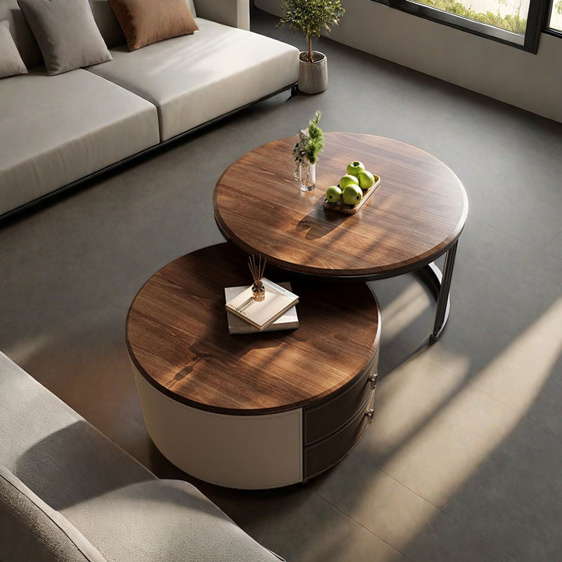Ensemble de tables basses rondes Light Luxury