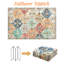 Rectangle Floral Washable Area Rug-1817852603