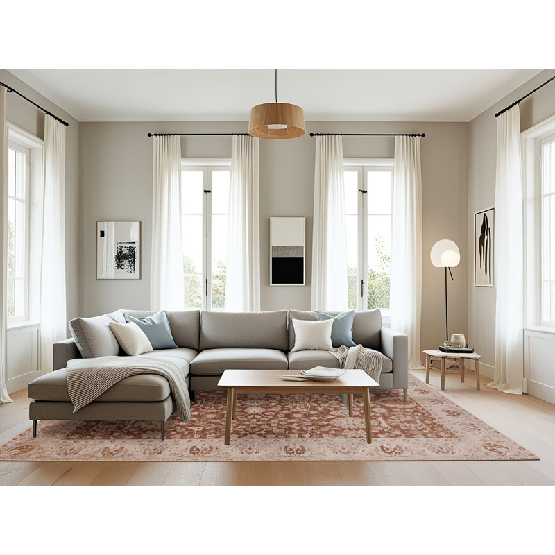 Tapis oriental brun Sutere, Rectangle 8 pi x 10 pi