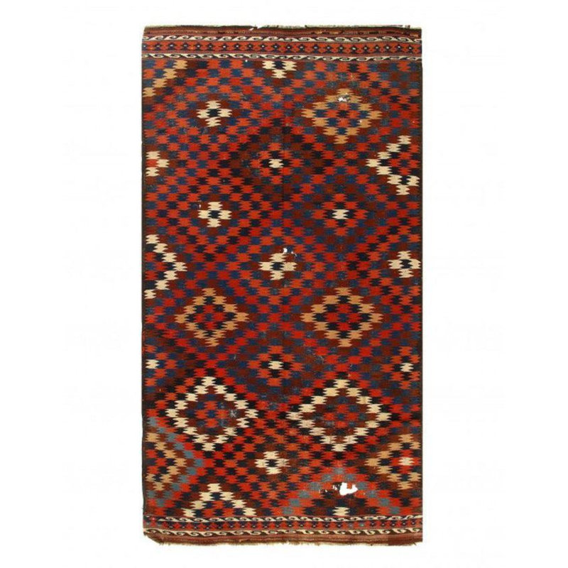 Tapis noir / rouge / ivoire en laine / coton fait à la main Xaivion Ikat 9 pi 2 po x 12 pi 2 po