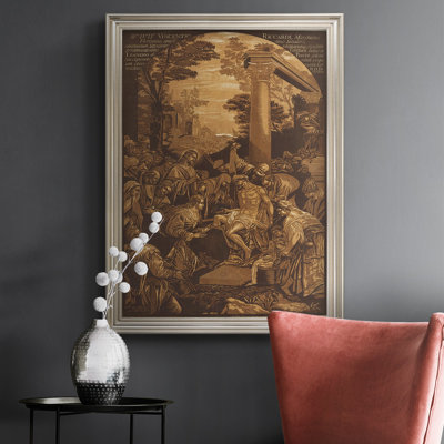 Toile encadrée de qualité supérieure «The Raising Of Lazare» - prête à être accrochée