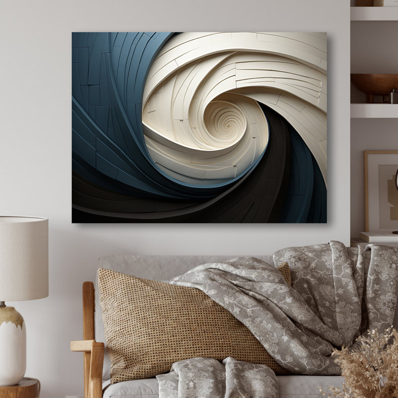 Décoration murale géométrique en spirale géométrique I, H 34 po x l 44 po