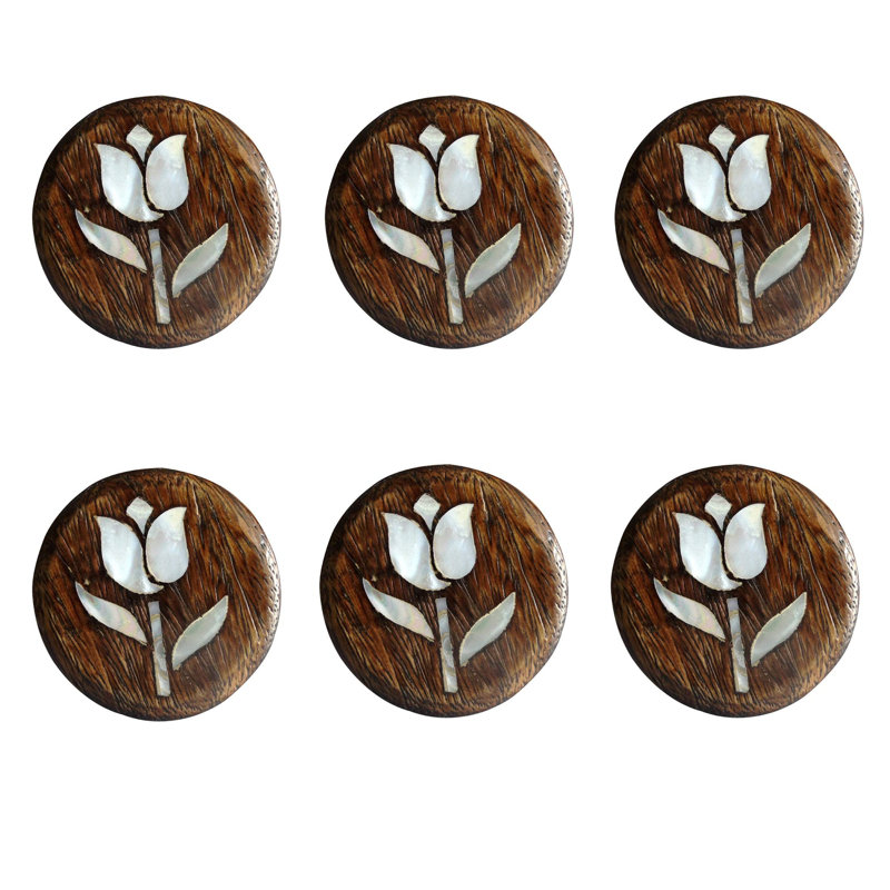 Botanical Flower Tulip 1.7" Round Knob Multipack