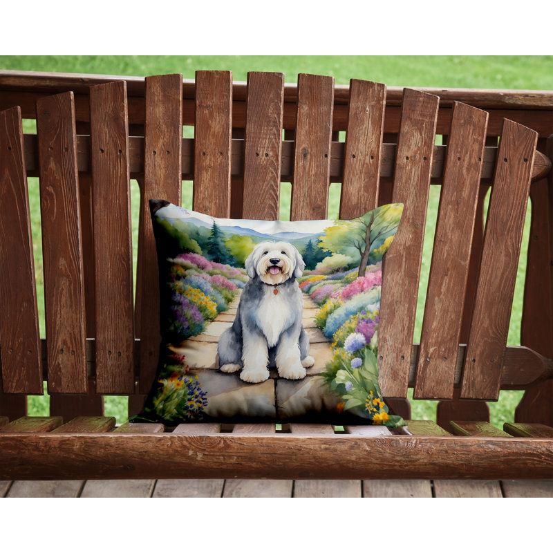 Coussin décoratif intérieur / extérieur Spring Path, H 14 po x l 14 po