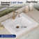 21'' x 18'' White Rectangular Vitreous China Drop-in Bathroom Sink with Overflow