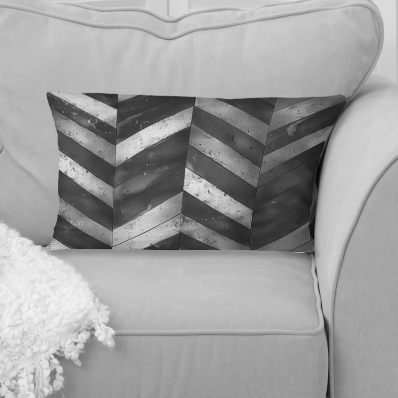 Coussin lombaire transitionnel noir et gris I