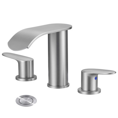 Widespread 2-handle Bathroom Faucet with Drain Assembly