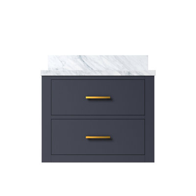 Blanc 24 po L 20 po x P 18 po - comptoir en acrylique, bois massif, fermeture en douceur, salle de bain entièrement assemblée, 24 po 18 po