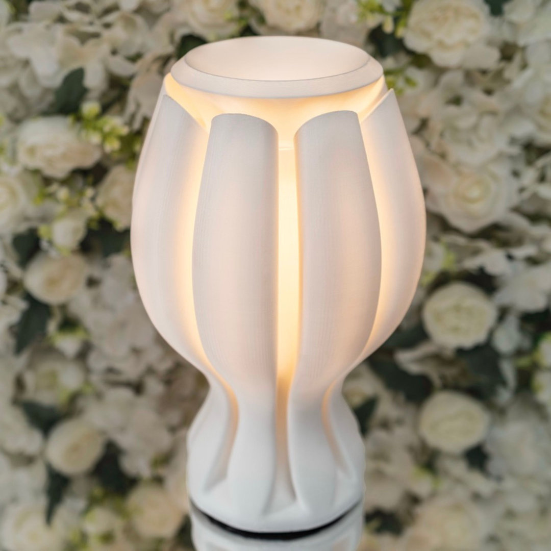 Flower 13" Tropical Coastal Plant-Based PLA 3D Printed Dimmable LED Table Lamp Jonathan Y